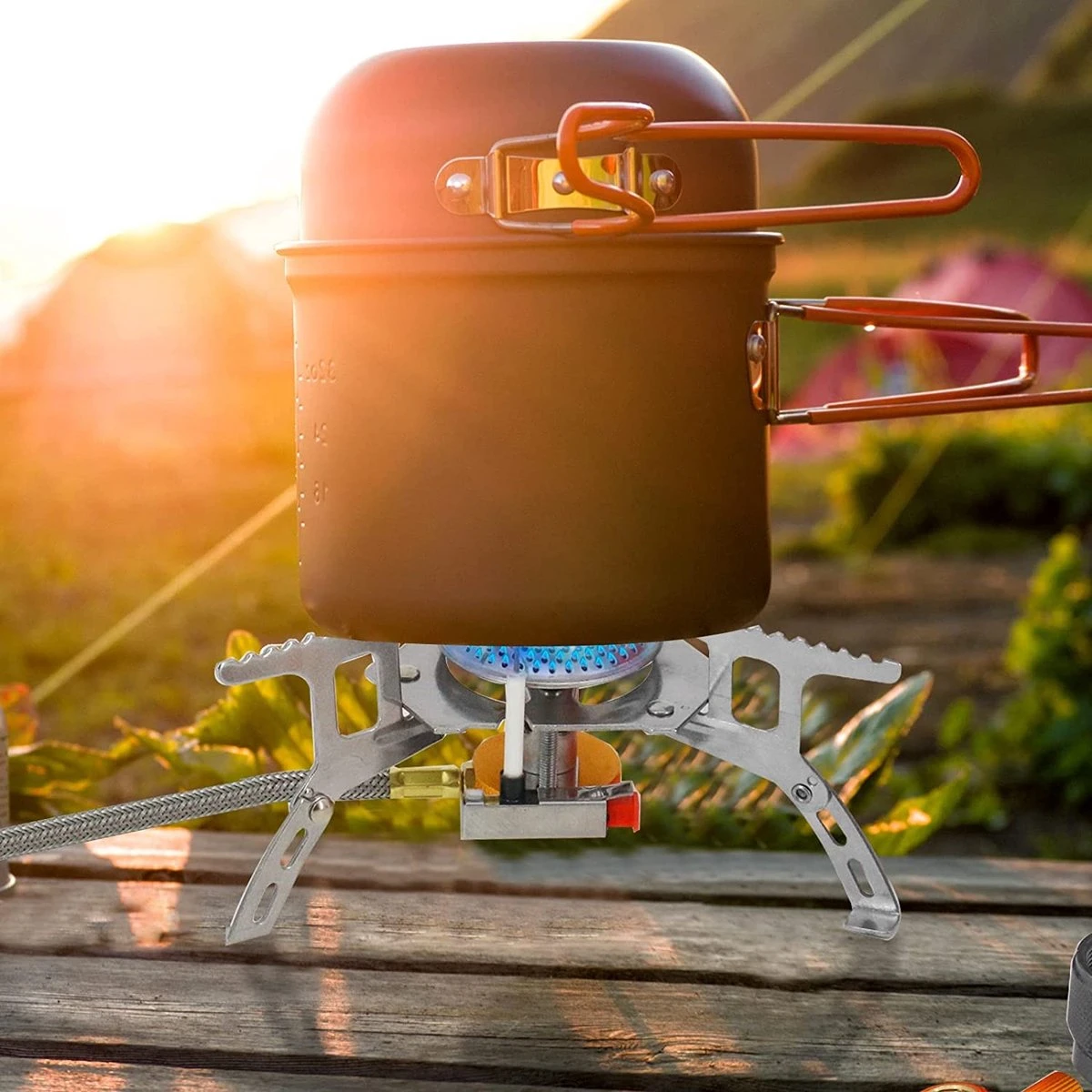 Ultralichte En Opvouwbare Gasbrander Op Pootjes Met Keramische Ontsteking 2 Ultralichte En Opvouwbare Gasbrander Op Pootjes Met Keramische Ontsteking - Afbeelding 2