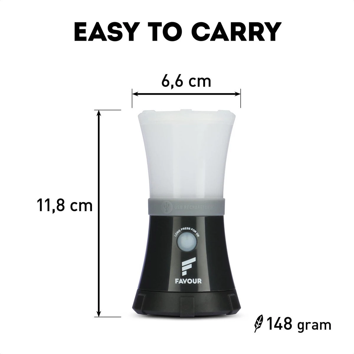 Favour L0717 Camping Lamp Oplaadbaar LED, 200 Lumen, IPX7 Waterdicht, Drijvend, Schokbestendig, Draagbare Kampeerlamp, Tentlamp, Vislamp, Geïntegreerde Oplaadbare Batterij 2 Favour L0717 Camping Lamp Oplaadbaar LED, 200 Lumen, IPX7 Waterdicht, Drijvend, Schokbestendig, Draagbare Kampeerlamp, Tentlamp, Vislamp, Geïntegreerde Oplaadbare Batterij - Afbeelding 2