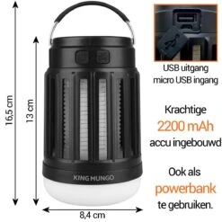 Anti Muggenlamp LED Camping Lamp | Thuis Muggen Vanger Lamp Oplaadbaar | King Mungo 23 Anti Muggenlamp LED Camping Lamp | Thuis Muggen Vanger Lamp Oplaadbaar | King Mungo -Buiten Kamperen 1200x1200 2115