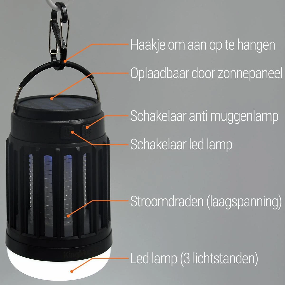 Anti Muggenlamp LED Camping Lamp | Thuis Muggen Vanger Lamp Oplaadbaar | King Mungo 11 Anti Muggenlamp LED Camping Lamp | Thuis Muggen Vanger Lamp Oplaadbaar | King Mungo - Afbeelding 11