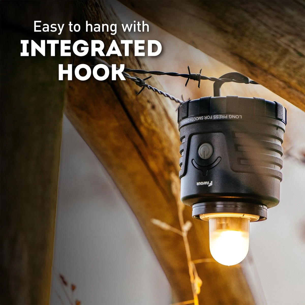 Favour L0434 Camping Lamp LED, 1105 Lumen, IP64, Waterdicht, Draagbare Kampeerlamp, Tentlamp, Schokbestendig, 4 Verschillende Lichtmodi Inclusief Kaarslicht-modus, Afneembaar Deksel & Compact Formaat 3 Favour L0434 Camping Lamp LED, 1105 Lumen, IP64, Waterdicht, Draagbare Kampeerlamp, Tentlamp, Schokbestendig, 4 Verschillende Lichtmodi Inclusief Kaarslicht-modus, Afneembaar Deksel & Compact Formaat - Afbeelding 3