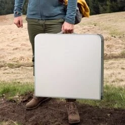 Merkloos Campingtafel - Opklapbaar - 75 X 55 X 70 Cm - Compact - Met Handvat -Buiten Kamperen 1200x1200 408
