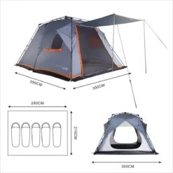 Where Tomorrow Gezinstent Met Zonnendak 300X395X200 Cm- Grijs - 5 Persoons 12 Where Tomorrow Gezinstent Met Zonnendak 300X395X200 Cm- Grijs - 5 Persoons -Buiten Kamperen 1200x1200 45