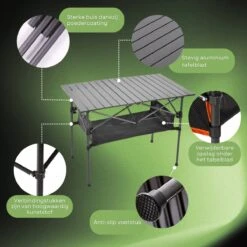 Campingtafel Inklapbaar En Opvouwbaar - Kampeertafel - Lichtgewicht Hittebestendig -Buiten Kamperen 1200x1200 490