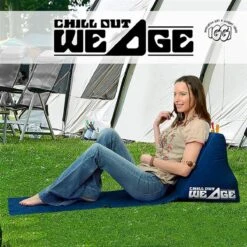 CKB LTD - Chill Out - Luchtbed - Campingstoel - Wedge Opblaasbare Ligstoel - Blauw Strandstoel 1 Persoons Volwassen Luchtbedden Kampeerstoel Vouwstoel Stoel Slaapmatje Slaapmatten Opvouwbaar Volwassenen Tuinstoel Opblaasstoel Kampeerstoelen Lucht -Buiten Kamperen 1200x1200 683