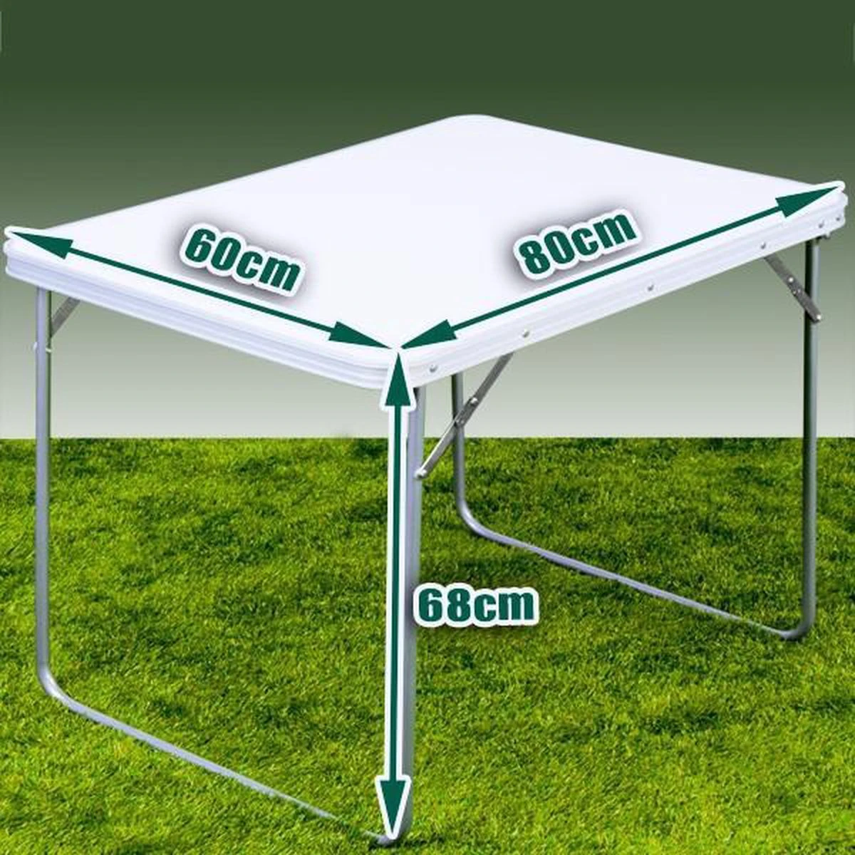 Merkloos Aluminium Inklapbare Tuintafel - Campingtafel - 80x60x68 Cm 10 Merkloos Aluminium Inklapbare Tuintafel - Campingtafel - 80x60x68 Cm - Afbeelding 10