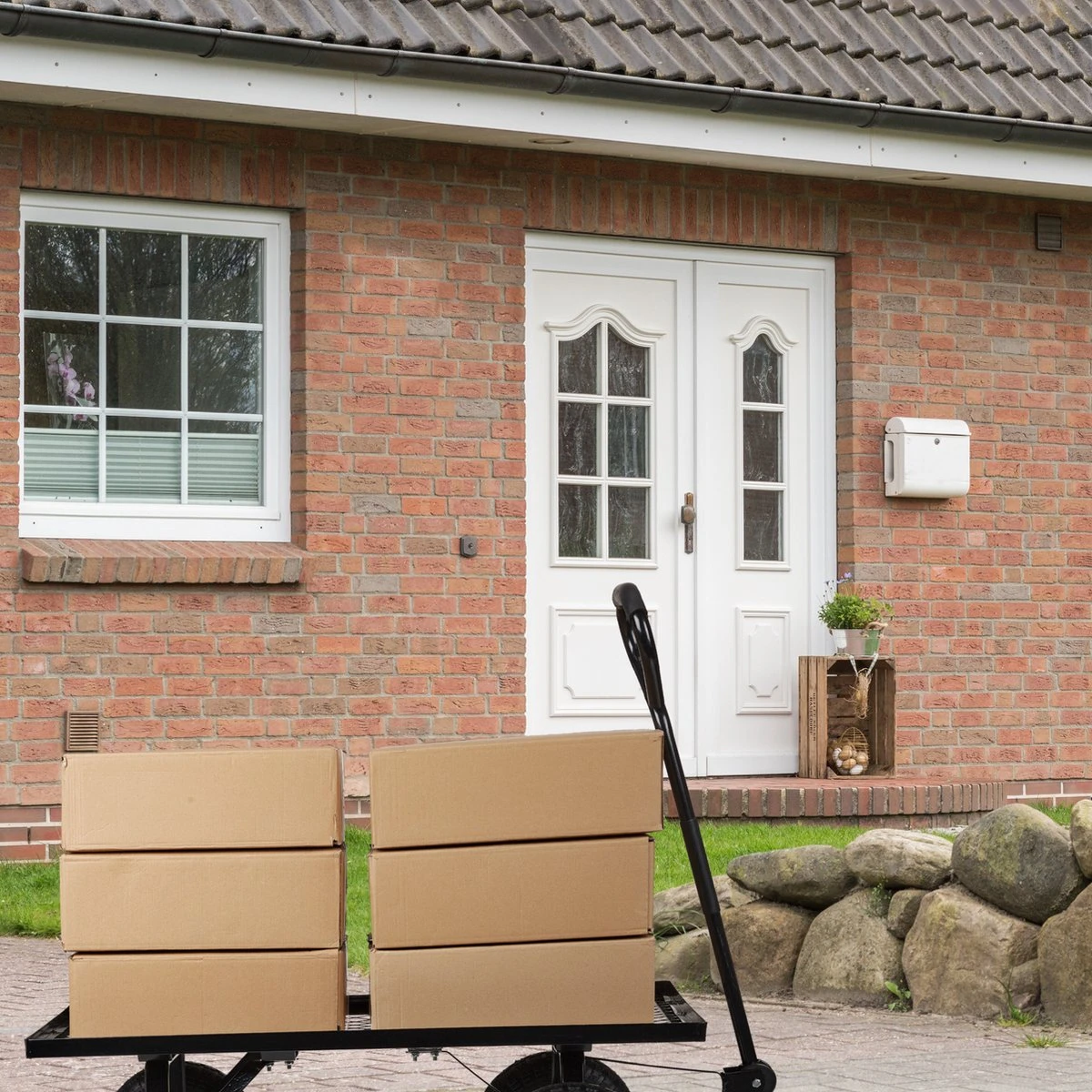 Relaxdays Bolderkar Tuin - Platte Tuinwagen - Luchtbanden - 200 Kg - Transportkar - Staal 5 Relaxdays Bolderkar Tuin - Platte Tuinwagen - Luchtbanden - 200 Kg - Transportkar - Staal - Afbeelding 5