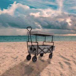 AREBOS Handwagen Vouwbare Dak Handwagen Vouwbare Trolley Uitrustingswagen Grijs 15 AREBOS Handwagen Vouwbare Dak Handwagen Vouwbare Trolley Uitrustingswagen Grijs -Buiten Kamperen 1200x1200 742