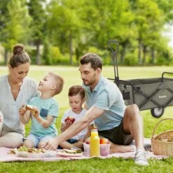 LifeGoods Bolderkar - Opvouwbaar - Draaibare Wielen - 2 Standen - 70KG Draagkracht - Groen -Buiten Kamperen 1200x1200 762