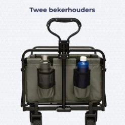 LifeGoods Bolderkar - Opvouwbaar - Draaibare Wielen - 2 Standen - 70KG Draagkracht - Groen -Buiten Kamperen 1200x1200 764