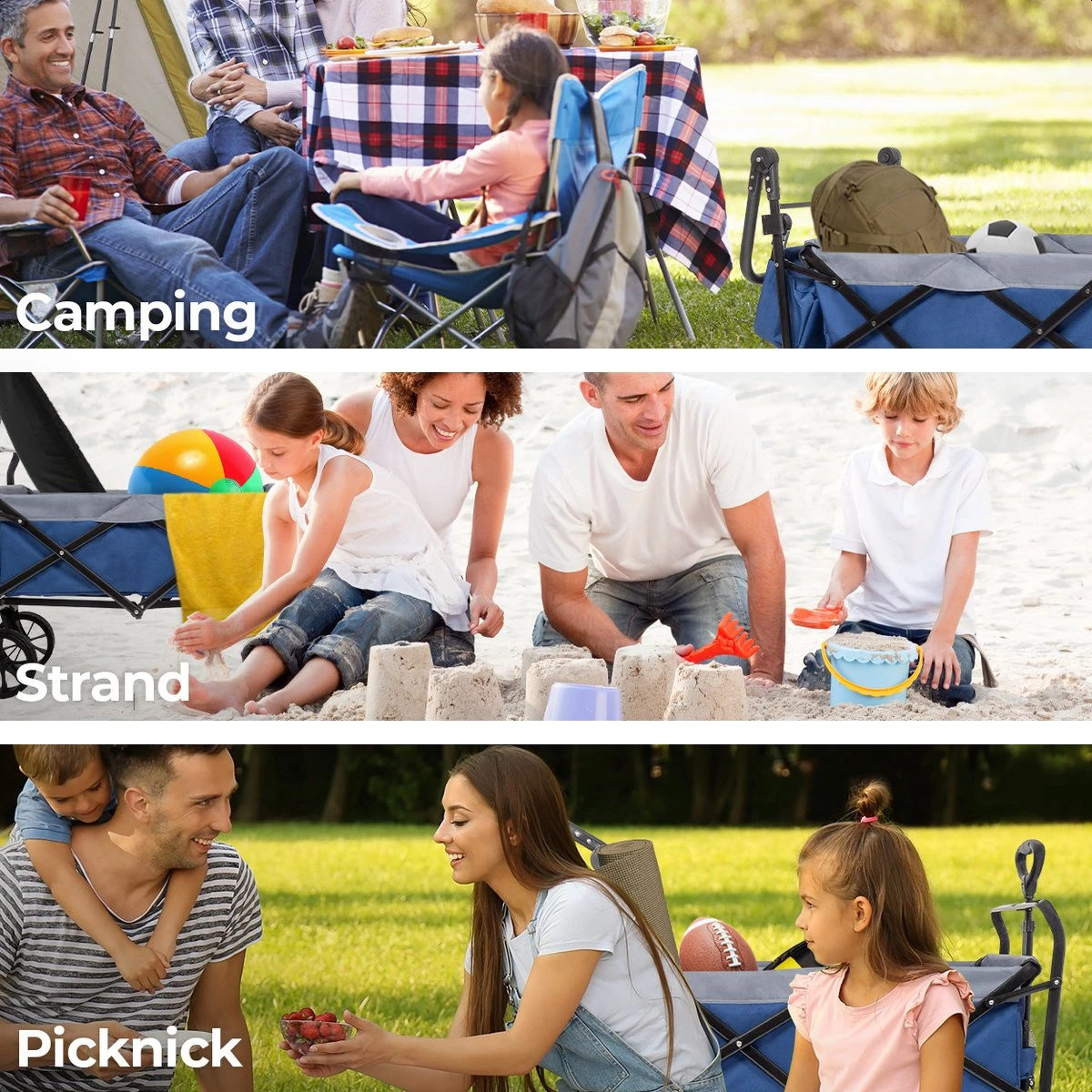 LifeGoods Bolderkar - Opvouwbaar - Tot 120KG - 103L - Extra Draagtas En Duwstang - Wasbaar Polyester - 98x45cm - Blauw/Grijs 4 LifeGoods Bolderkar - Opvouwbaar - Tot 120KG - 103L - Extra Draagtas En Duwstang - Wasbaar Polyester - 98x45cm - Blauw/Grijs - Afbeelding 4