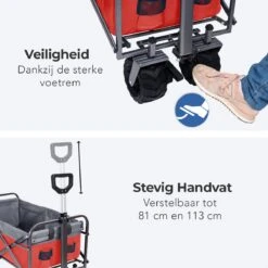 LifeGoods Bolderkar - Opvouwbaar - Tot 80KG - 94L - Wasbaar Polyester - 98x45cm - Rood/Grijs 21 LifeGoods Bolderkar - Opvouwbaar - Tot 80KG - 94L - Wasbaar Polyester - 98x45cm - Rood/Grijs -Buiten Kamperen 1200x1200 795