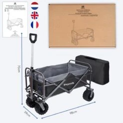 LifeGoods Bolderkar - Opvouwbaar - Tot 80KG - 94L - Wasbaar Polyester - 98x45cm - Zwart/Grijs 16 LifeGoods Bolderkar - Opvouwbaar - Tot 80KG - 94L - Wasbaar Polyester - 98x45cm - Zwart/Grijs -Buiten Kamperen 1200x1200 816