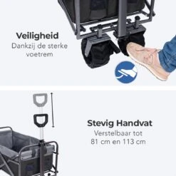LifeGoods Bolderkar - Opvouwbaar - Tot 80KG - 94L - Wasbaar Polyester - 98x45cm - Zwart/Grijs 19 LifeGoods Bolderkar - Opvouwbaar - Tot 80KG - 94L - Wasbaar Polyester - 98x45cm - Zwart/Grijs -Buiten Kamperen 1200x1200 819