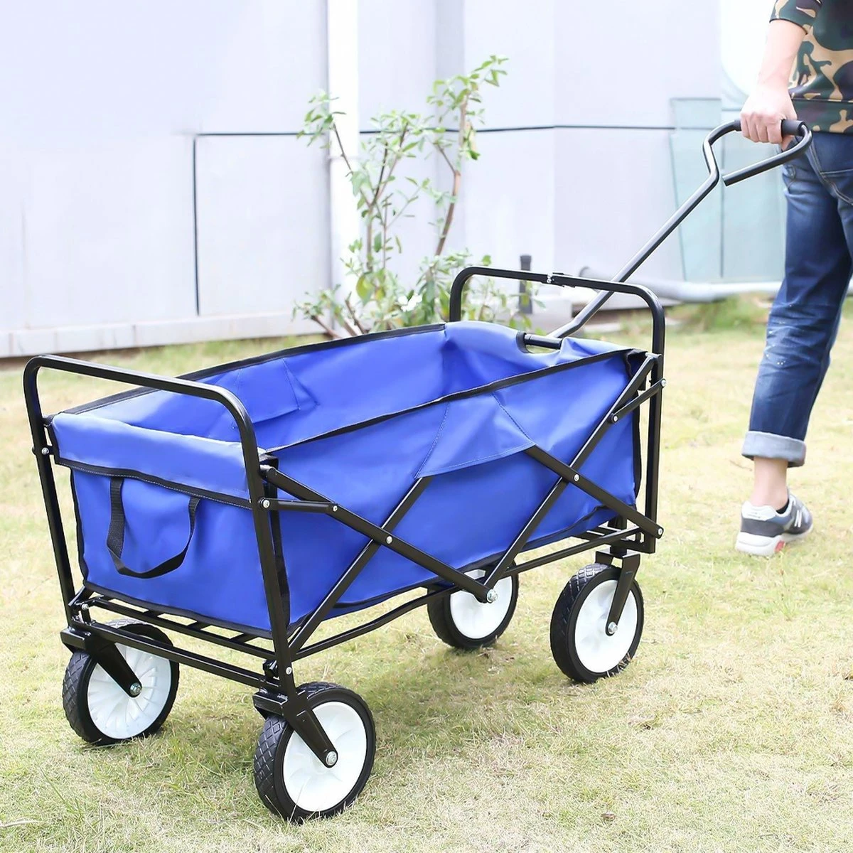 Merkloos Bolderkar - Bolderkar Opvouwbaar - Bolderwagen - Bolderwagen Opvouwbaar - Blauw 4 Merkloos Bolderkar - Bolderkar Opvouwbaar - Bolderwagen - Bolderwagen Opvouwbaar - Blauw - Afbeelding 4