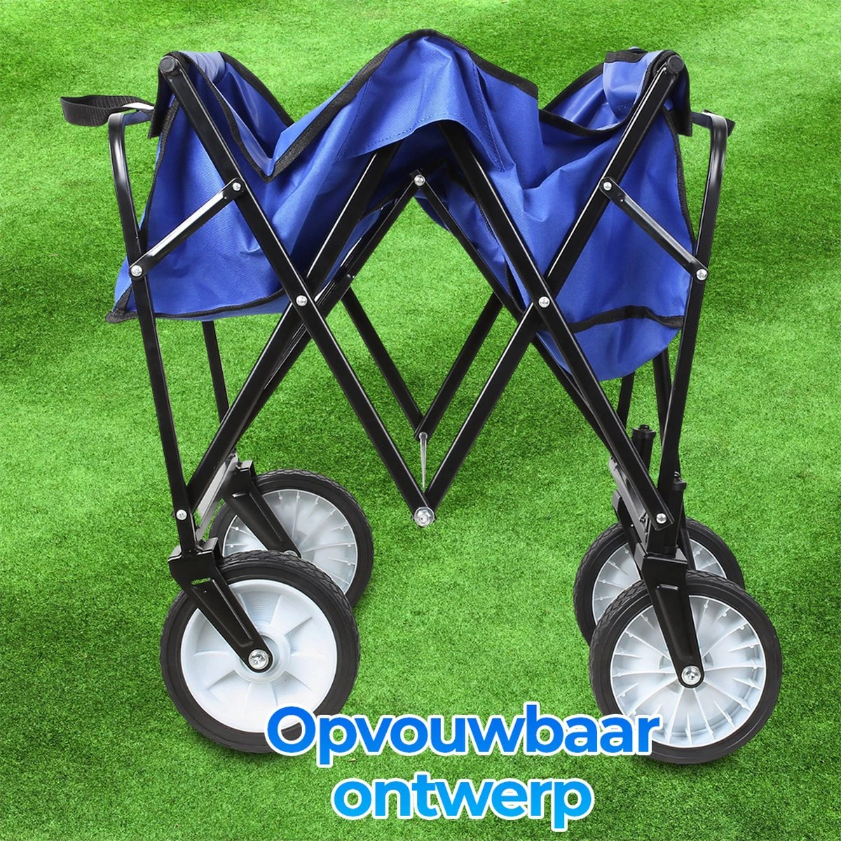 Merkloos Bolderkar - Bolderkar Opvouwbaar - Bolderwagen - Bolderwagen Opvouwbaar - Blauw 6 Merkloos Bolderkar - Bolderkar Opvouwbaar - Bolderwagen - Bolderwagen Opvouwbaar - Blauw - Afbeelding 6