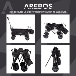 AREBOS Handwagen Vouwbare Dak Handwagen Vouwbare Trolley Uitrustingswagen Zwart 14 AREBOS Handwagen Vouwbare Dak Handwagen Vouwbare Trolley Uitrustingswagen Zwart -Buiten Kamperen 1200x1200 874