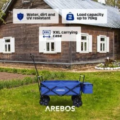 AREBOS Handwagen Vouwbare Dak Handwagen Vouwbare Trolley Uitrustingswagen Blauw 14 AREBOS Handwagen Vouwbare Dak Handwagen Vouwbare Trolley Uitrustingswagen Blauw -Buiten Kamperen 1200x1200 915