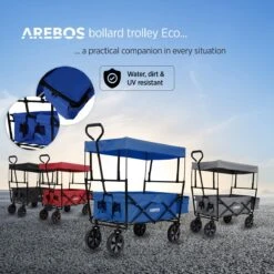 AREBOS Handwagen Vouwbare Dak Handwagen Vouwbare Trolley Uitrustingswagen Blauw 15 AREBOS Handwagen Vouwbare Dak Handwagen Vouwbare Trolley Uitrustingswagen Blauw -Buiten Kamperen 1200x1200 916