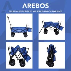 AREBOS Handwagen Vouwbare Dak Handwagen Vouwbare Trolley Uitrustingswagen Blauw 18 AREBOS Handwagen Vouwbare Dak Handwagen Vouwbare Trolley Uitrustingswagen Blauw -Buiten Kamperen 1200x1200 918