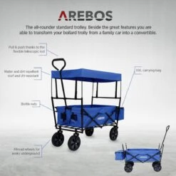 AREBOS Handwagen Vouwbare Dak Handwagen Vouwbare Trolley Uitrustingswagen Blauw 19 AREBOS Handwagen Vouwbare Dak Handwagen Vouwbare Trolley Uitrustingswagen Blauw -Buiten Kamperen 1200x1200 919