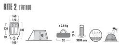 High Peak Kite 2 Tunneltent - Groen - 2 Persoons 13 High Peak Kite 2 Tunneltent - Groen - 2 Persoons -Buiten Kamperen 1200x453