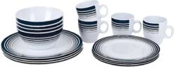 Bo-Camp - Servies - Classic - 16-Delig - Wit/Navy 22 Bo-Camp - Servies - Classic - 16-Delig - Wit/Navy -Buiten Kamperen 1200x466