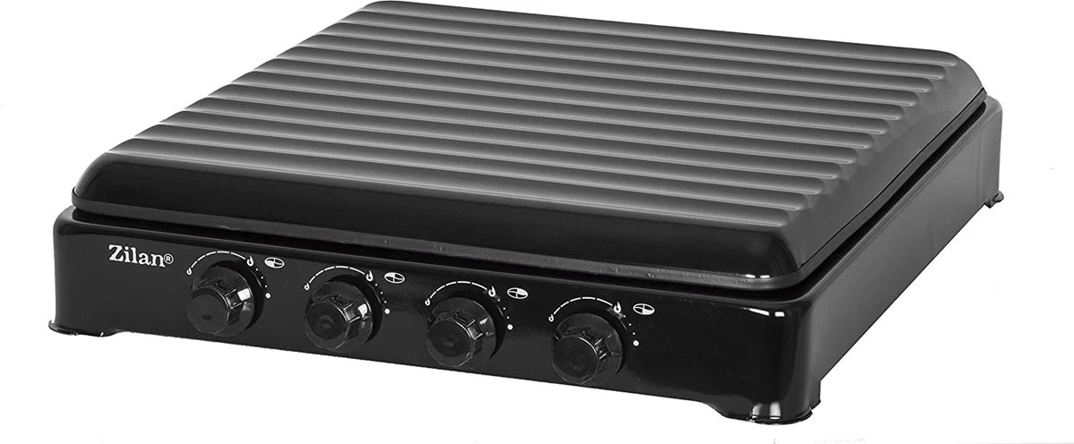 Zilan - Gas Kooktoestel 4 Pits - Campingkooktoestel - Gaskookplaat - Zwart 2 Zilan - Gas Kooktoestel 4 Pits - Campingkooktoestel - Gaskookplaat - Zwart - Afbeelding 2