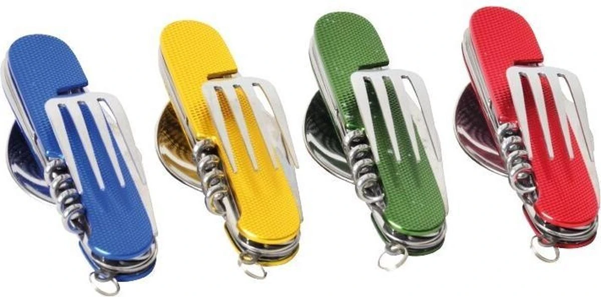 Merkloos Bestek - All -In-One Vork / Lepel / Mes / Flesopener/ Tirbuson - Blauw 2 Merkloos Bestek - All -In-One Vork / Lepel / Mes / Flesopener/ Tirbuson - Blauw - Afbeelding 2