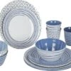 Bo-Camp - Servies - Mix & Match- 16-Delig - Blauw