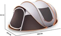 Fly Lab Luxe Pop Up Tent - Kampeer Tent - Grijs/Oranje - 4 Persoons 21 Fly Lab Luxe Pop Up Tent - Kampeer Tent - Grijs/Oranje - 4 Persoons -Buiten Kamperen 1200x714