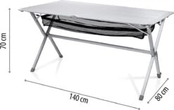 Campart Campingtafel XL TA-0806 - Opvouwbaar, Lichtgewicht En Met Verstelbare Poten - Kampeertafel Inklapbaar Inclusief Opbergtas - 140 X 80 X 70 Cm - Wit 25 Campart Campingtafel XL TA-0806 - Opvouwbaar, Lichtgewicht En Met Verstelbare Poten - Kampeertafel Inklapbaar Inclusief Opbergtas - 140 X 80 X 70 Cm - Wit -Buiten Kamperen 1200x756 3