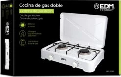 EDM 2-Pits Gaskooktoestel - Camping - Wit - 46x30x12 Cm 6 EDM 2-Pits Gaskooktoestel - Camping - Wit - 46x30x12 Cm -Buiten Kamperen 1200x761 5