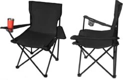 Campingstoel Vouwstoel Visstoel - Zwart - Draaggewicht 100kg -Buiten Kamperen 1200x783 1