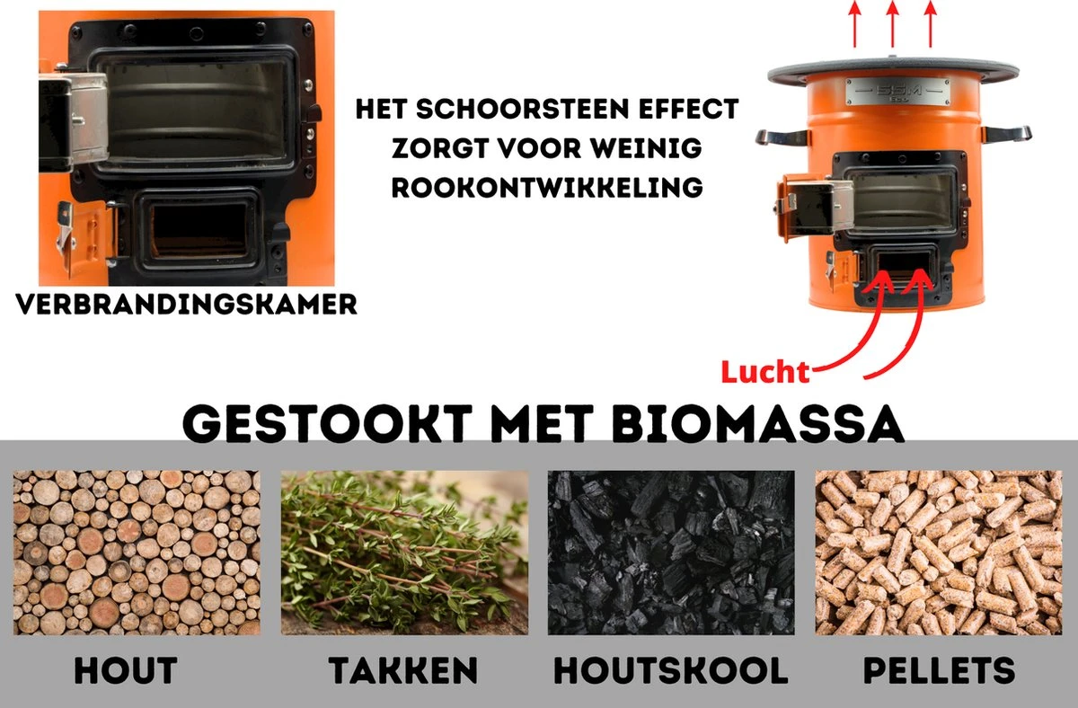 Dutch Rocket Stove - Rocket Stove - Kooktoestel Op Houtvuur - Met Draagtas - Dutch Oven 2 Dutch Rocket Stove - Rocket Stove - Kooktoestel Op Houtvuur - Met Draagtas - Dutch Oven - Afbeelding 2