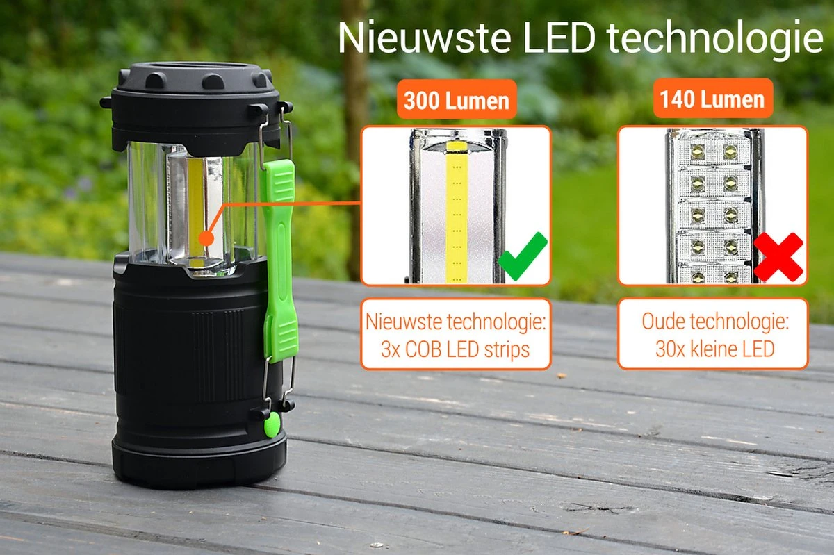 LED Camping Lamp 2 In 1 Hoge Kwaliteit - Zaklamp En Campinglamp - Inclusief AA Batterijen 2 LED Camping Lamp 2 In 1 Hoge Kwaliteit - Zaklamp En Campinglamp - Inclusief AA Batterijen - Afbeelding 2
