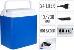 Excellent Cool Solutions - Draagbare Koelbox - Met Verwarm Functie - Blauw/wit - 24 Liter - 12V & 230V 9 Excellent Cool Solutions - Draagbare Koelbox - Met Verwarm Functie - Blauw/wit - 24 Liter - 12V & 230V -Buiten Kamperen 1200x811 5