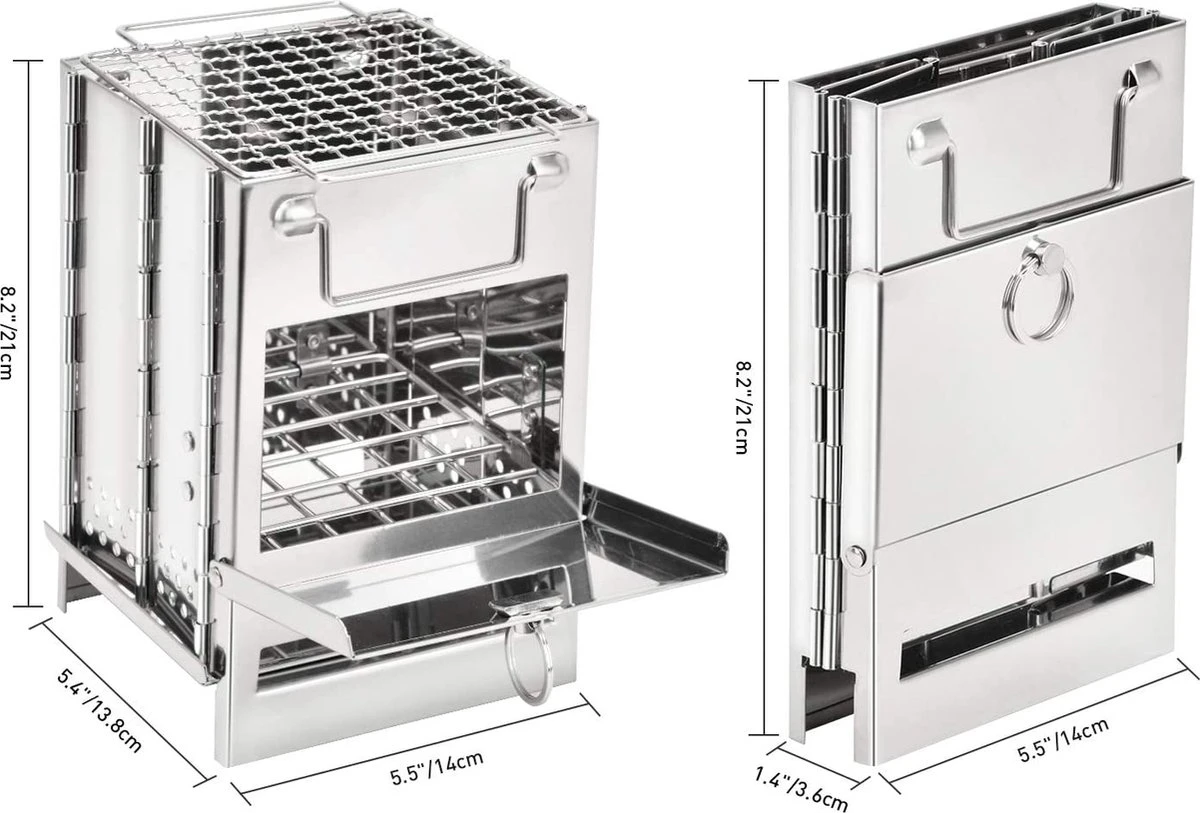 House Of Husk Draagbaar Houtkachel Voor Kamperen - Klein Camping Oven - Kampeer Kachel - Camping Kooktoestel - Camping Accessoires 4 House Of Husk Draagbaar Houtkachel Voor Kamperen - Klein Camping Oven - Kampeer Kachel - Camping Kooktoestel - Camping Accessoires - Afbeelding 4
