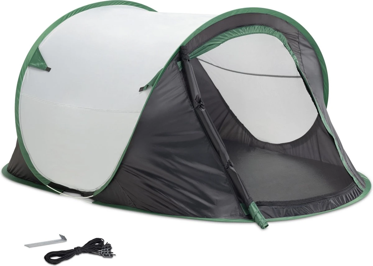 JEMIDI Tweepersoons Pop-up Tent - Opgooitent, Werptent Voor 2 Personen - Ideaal Als Festivaltent Of Kampeertent - Verschillende Kleuren 13 JEMIDI Tweepersoons Pop-up Tent - Opgooitent, Werptent Voor 2 Personen - Ideaal Als Festivaltent Of Kampeertent - Verschillende Kleuren - Afbeelding 13