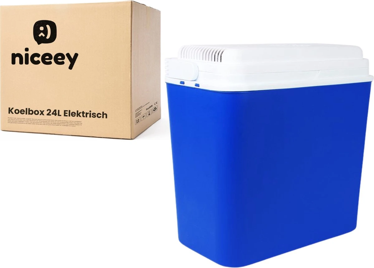 Niceey Thermo Elektrische Koelbox - 24 Liter - Koelbox Elektrisch 12v 230 Volt - Coolbox - Koelt & Verwarmt - Blauw 7 Niceey Thermo Elektrische Koelbox - 24 Liter - Koelbox Elektrisch 12v 230 Volt - Coolbox - Koelt & Verwarmt - Blauw - Afbeelding 7