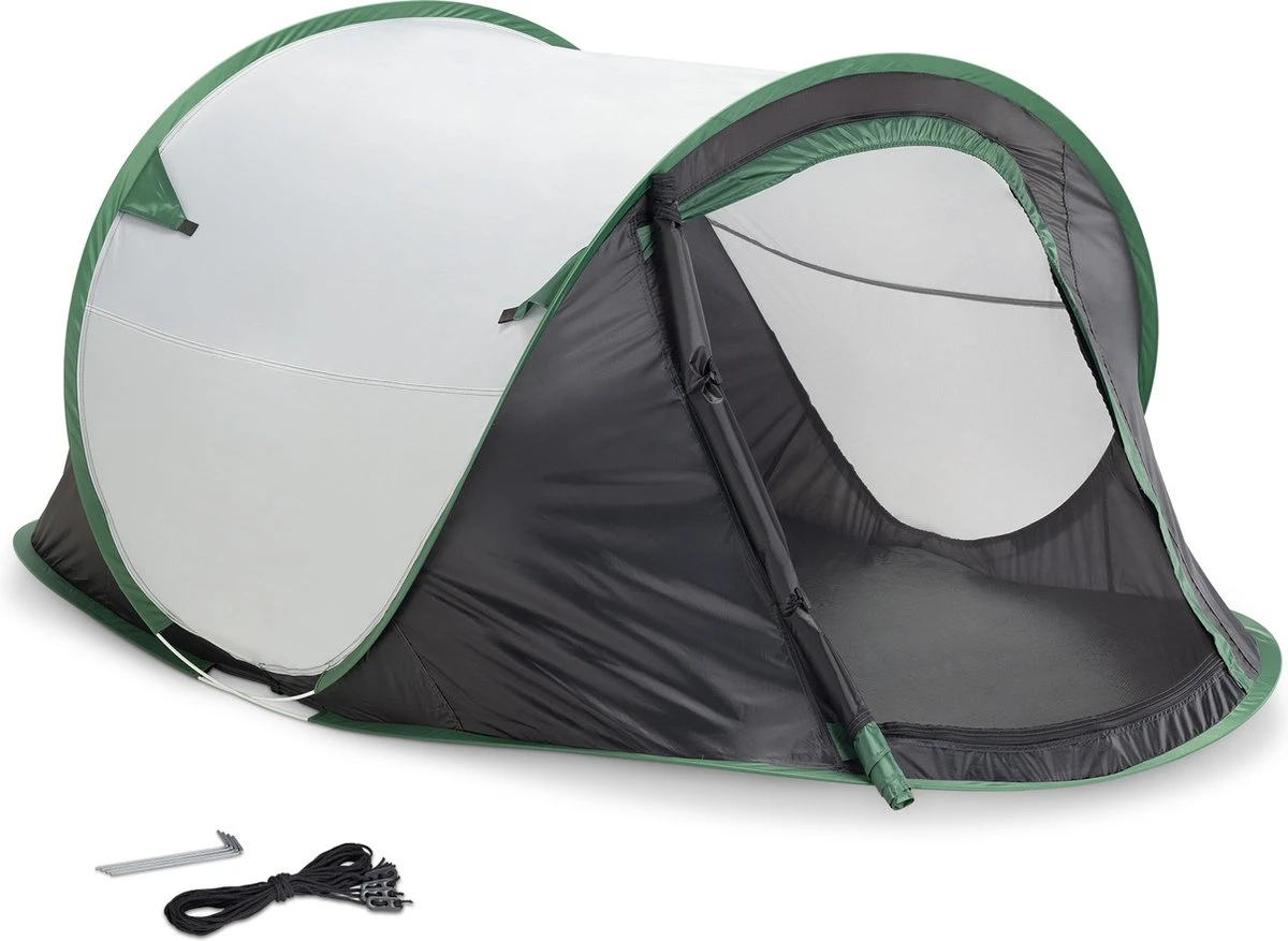 JEMIDI Tweepersoons Pop-up Tent - Opgooitent, Werptent Voor 2 Personen - Ideaal Als Festivaltent Of Kampeertent - Verschillende Kleuren 12 JEMIDI Tweepersoons Pop-up Tent - Opgooitent, Werptent Voor 2 Personen - Ideaal Als Festivaltent Of Kampeertent - Verschillende Kleuren - Afbeelding 12