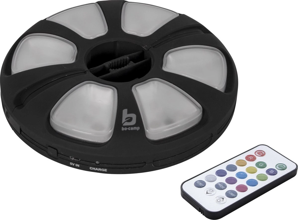 Bo-Camp Parasollamp - Gemma - Oplaadbaar - 200 Lumen - Zwart 1 Bo-Camp Parasollamp - Gemma - Oplaadbaar - 200 Lumen - Zwart