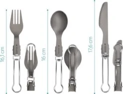 Navaris Campingbestek Van Titanium - Set Met Vork, Mes En Lepel - Inklapbaar - Bestekset Voor Onderweg - Inclusief Karabijnhaak En Bewaarzakje 14 Navaris Campingbestek Van Titanium - Set Met Vork, Mes En Lepel - Inklapbaar - Bestekset Voor Onderweg - Inclusief Karabijnhaak En Bewaarzakje -Buiten Kamperen 1200x913 10