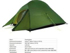 Cloud Up 3 Upgraded - Naturehike® - Tent 3 Persoons - Lichtgewicht Tent - Incl. Grondzeil - 20D 4000MM - Outdoor Kampeertent - Waterdicht - Hiking & Wandelen 21 Cloud Up 3 Upgraded - Naturehike® - Tent 3 Persoons - Lichtgewicht Tent - Incl. Grondzeil - 20D 4000MM - Outdoor Kampeertent - Waterdicht - Hiking & Wandelen -Buiten Kamperen 1200x913
