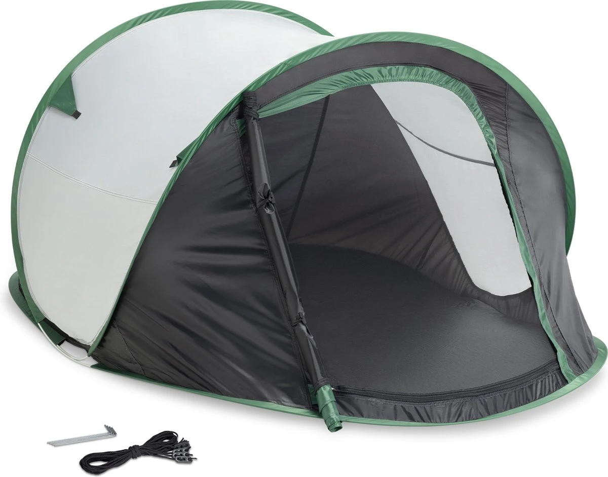 JEMIDI Tweepersoons Pop-up Tent - Opgooitent, Werptent Voor 2 Personen - Ideaal Als Festivaltent Of Kampeertent - Verschillende Kleuren 6 JEMIDI Tweepersoons Pop-up Tent - Opgooitent, Werptent Voor 2 Personen - Ideaal Als Festivaltent Of Kampeertent - Verschillende Kleuren - Afbeelding 6