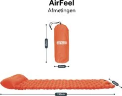 AirFeel Lichtgewicht Opsblaasbaar Slaapmatje - Ingebouwde Pomp En Kussen - 196 X 60 X 6 Cm - Orange 11 AirFeel Lichtgewicht Opsblaasbaar Slaapmatje - Ingebouwde Pomp En Kussen - 196 X 60 X 6 Cm - Orange -Buiten Kamperen 1200x943 6