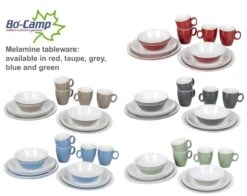 Bo-Camp Servies - Campingbord - 100% Melamine - 16-delig - Grijs -Buiten Kamperen 1200x954 4
