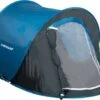 Dunlop Pop Up Tent 220 X 120 X 90 Cm - Grijs/ Blauw - 1 Persoons