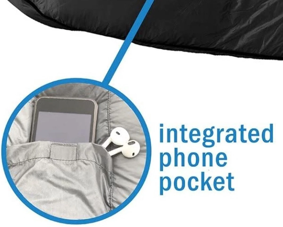 HikeMeister Mummy Slaapzak 1600 Gram - Kamperen - Zwart - Ca. 220 X 80 Cm - Met Binnenzak - Comfortzone: 0-15 Graden - Draagtas 5 HikeMeister Mummy Slaapzak 1600 Gram - Kamperen - Zwart - Ca. 220 X 80 Cm - Met Binnenzak - Comfortzone: 0-15 Graden - Draagtas - Afbeelding 5