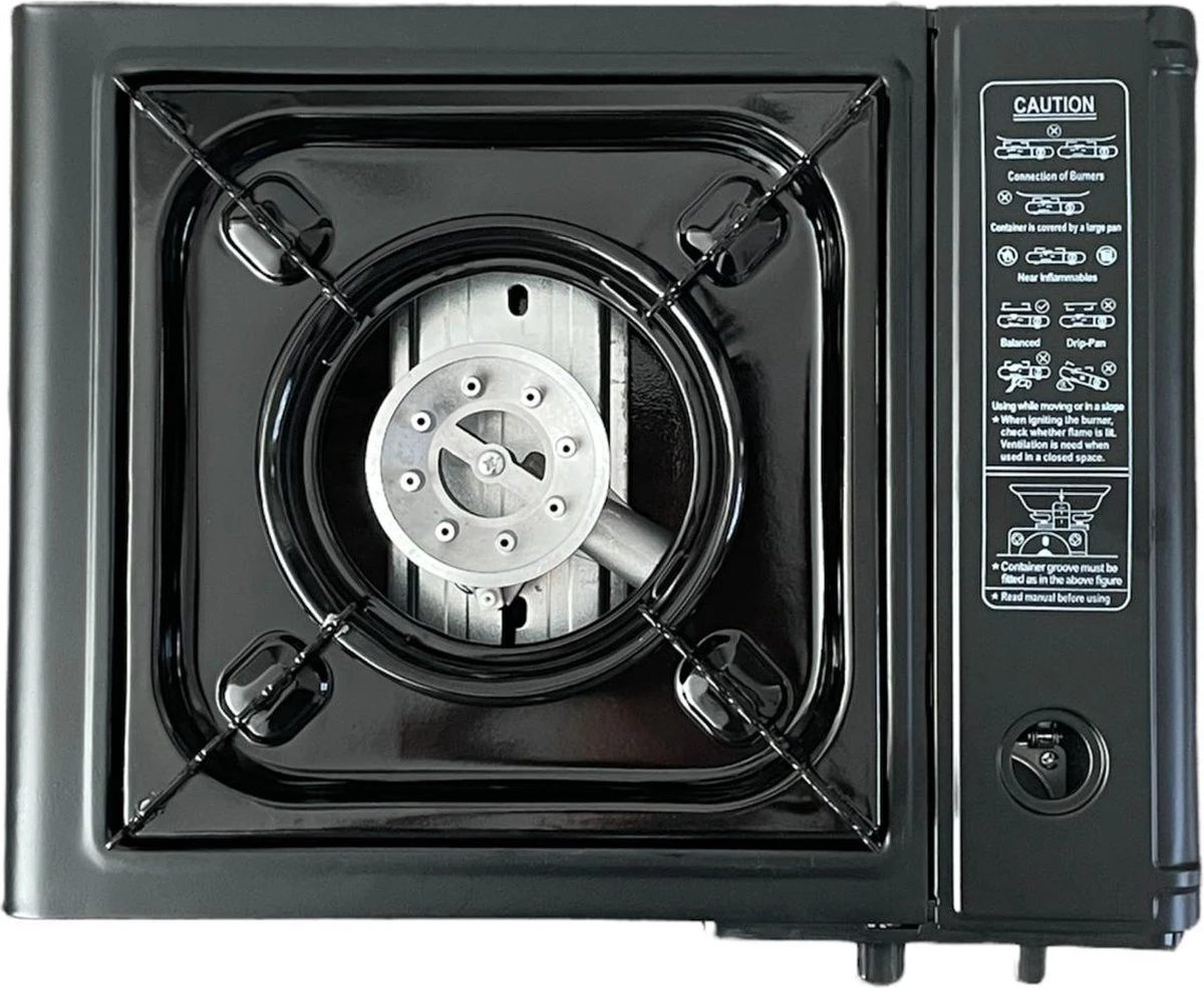 Campingman Draagbaar Gasfornuis - Campingkooktoestel - 1-Pits - Met Koffer 2 Campingman Draagbaar Gasfornuis - Campingkooktoestel - 1-Pits - Met Koffer - Afbeelding 2